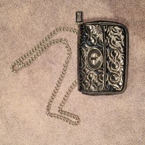 Black Patent Signature Coach Mini Purse